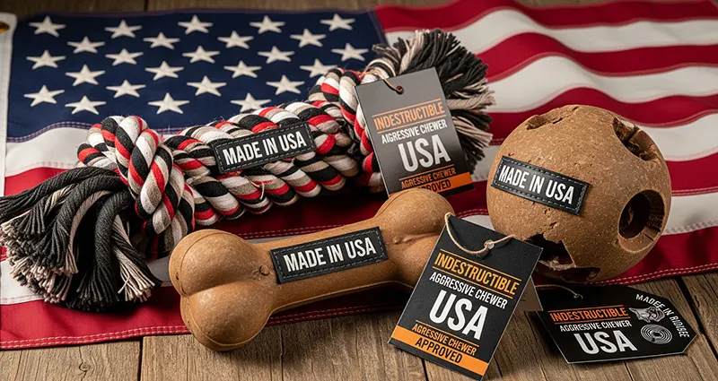 Indestructible Dog Toys Made in USA for Aggressive Chewers