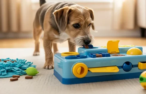 Interactive Puzzle Toys for Small Dogs with Separation Anxiety
