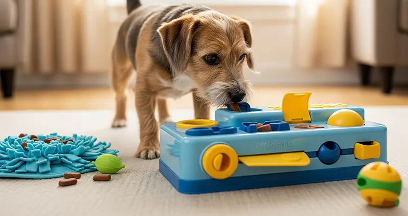 Interactive Puzzle Toys for Small Dogs with Separation Anxiety