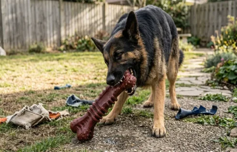 Indestructible Rubber Chew Toys for Aggressive Chewing Large Breeds
